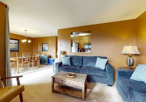 Ski-in/out Condo on Bull Run Trail with fireplace, & full kitchen