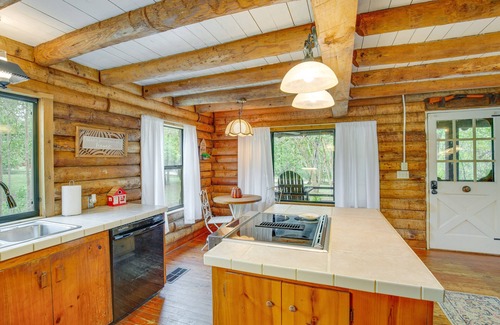 Log Cabin Cabin | 1 Mi to Lake: Log Cabin Retreat w/Fire Pit