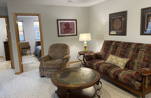 Zumbrota Apartment | 2 bedroom apartment in downtown Zumbrota. Sleeps 4-6.