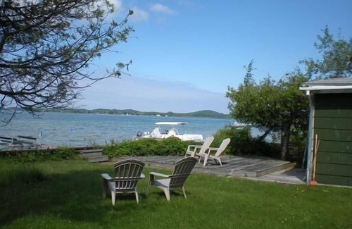 Onekama House | 2 story home across from beautiful Portage Lake.
