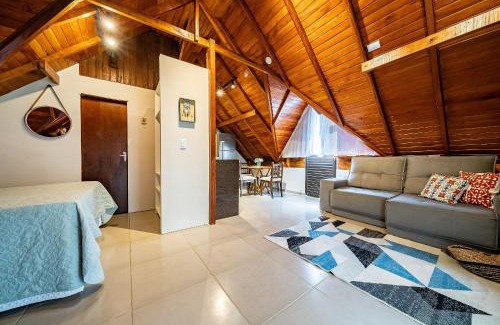 Canto Grande Ski Chalet | 271 - Loft em Residencial com Piscina a 200m da Praia