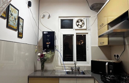 Dwarka Apartment | 2bhk apartment with a cute kitchen and exclusive access to a private terrace. <3