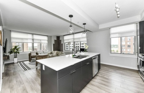 Crystal City Apartment | 2BR Urban Retreat | Gym, Prkng & Scenic Rooftop