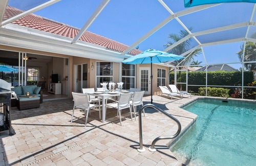 Central Naples House | 3 BR, 2 BA Home, Private Pool. Gated Community has Pickleball, Tennis, V-ball