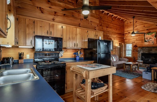 Blue Ridge Cabin | 3 Dogs! Fenced Yard-Hot Tub-Mountain View-Hikes out the door-Game Room-King Beds