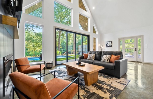 Mid America House | 3 Side-By-Side Modern Lakefront A-Frame Cabins