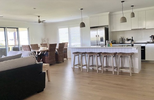 Agnes Water House | 4 bedroom home with 180 degree ocean and township views. Walk to beach and shops