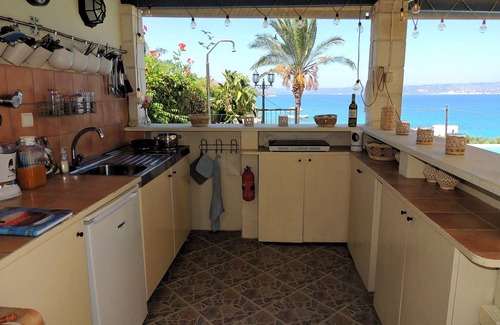 Georgioupolis Villa | 4 Bedrooms, perfect sea views, Infinity pool, Hot tub, Walk to beach & tavernas.