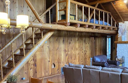 Grayling Cabin | 5 beds, screened porch, river frontage, central air