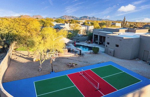 Desert View Village House | 5BR | Pool, Patio, Outdoor TV & In-Pool Hoops