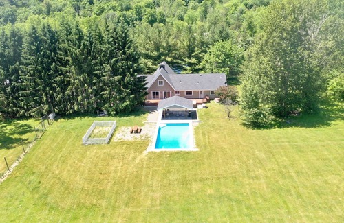 Craryville Villa | 5k+ Sq Ft of Luxury Living on 54 Acres near Hudson