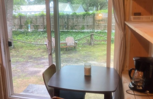 Bass River Cabin | 8-Studio Cabin w Kitchen, Enclosed Porch, Bathroom, Sleep2, Beautiful Space,Pool