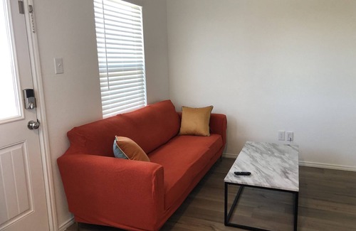 Princeton Condo | A master bedroom suite with its own bathroom and kitchen