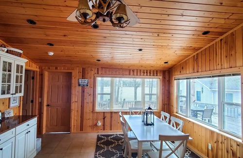 Cheboygan House | Acorn Landing: Experience Fall's Foliage from Your Lakeside Retreat!