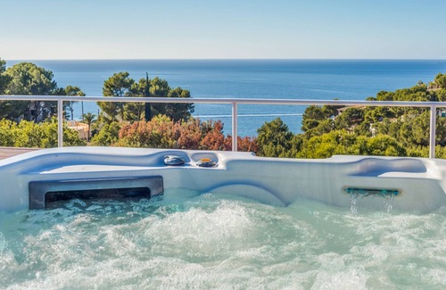 Costa de la Calma Villa | Air-Conditioned Villa with Sea View, Pool, Jacuzzi, Rooftop Gym/Terrace & Wi-Fi