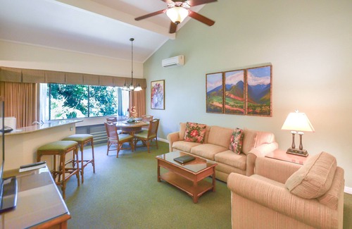 Princeville Resort | AIR CONDITIONING! 10 Minutes From Hanalei Bay ~ 1B at Makai w/KITCHEN!
