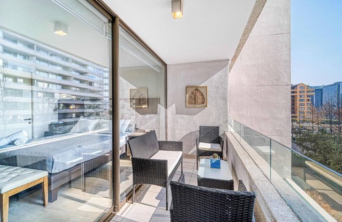 Apoquindo Apartment | Alma Studio - Wifi, Estacionamiento & Mall
