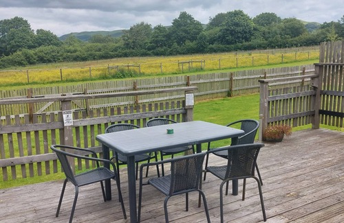 Llanbrynmair Cabin | Alpaca-6 berth, dog friendly cabin with hot tub
