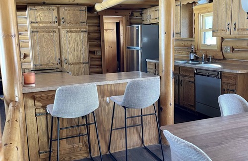 Stacy Cabin | Amazing Log Cabin less than 40 Miles from Twin Cities with large Hot Tub!