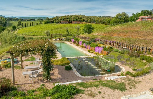 Riparbella Apartment | Apartment 'Podere Terraviva - Apt Ginestra' with Sea View, Shared Pool and Wi-Fi