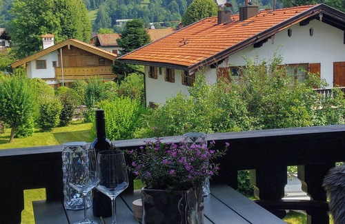 Rottach Apartment | Apartment Schildenstein, central, quiet, with balcony, mountain view and close to the lake