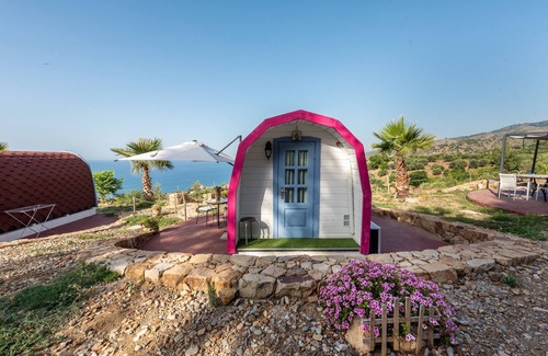 Castel Di Tusa RV Rental | Apartment 'Terreditusa - Bungalow Melograno' with Sea View, Wi-Fi and Air Conditioning