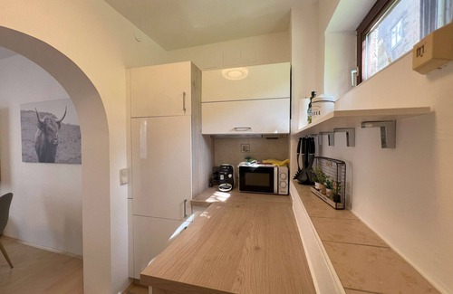 Bad Aussee Apartment | Apartment Theresa | Kitchen | Parking | Garden