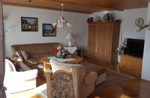 Schwarzenbach Condo | Apartment with mountain-view balcony, lake, garage, sauna, Wi-Fi, .