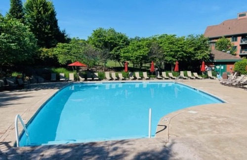 Vernon Condo | Appalachian @ Mtn Creek Pool Hot Tubs Sauna Gym Deck Mtn Front #342