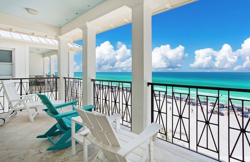 Delos House | Aqua - Gulf Front, Free Beach Service, Heated Private & Community Pool!