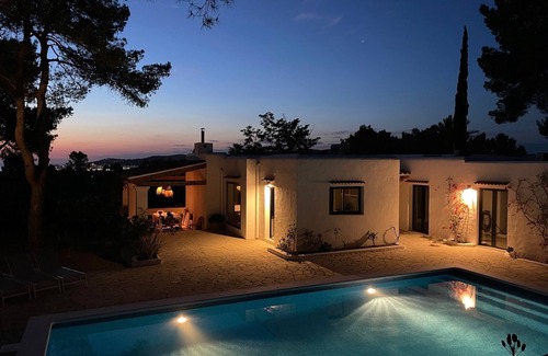 Cala Comte Villa | Atico, private pool and sea view in front of sunsets