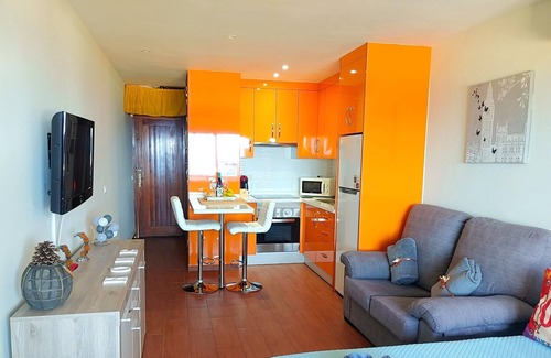 Santiago del Teide Apartment | Balcony, sea view, WiFi, A/C, swimming pool, 100 mts. from beach