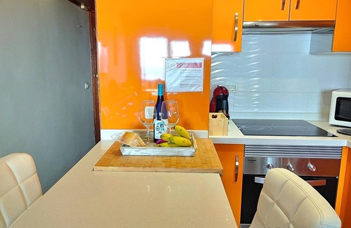 Santiago del Teide Apartment | Balcony, sea view, WiFi, A/C, swimming pool, 100 mts. from beach