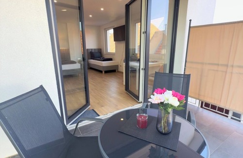Neureut Sudlicher Teil Apartment | Balkonliebe Karlsruhe - washing machine, underfloor heating, parking space