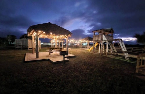 Port Bolivar House | "Barbie" Bunkie adorable beach tiny home, Barbie Bunkie beach glamping cabin