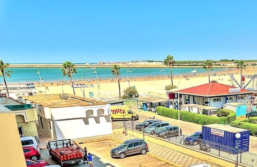 Valdelagrana Apartment | Beachfront 3-BR apartment with sea view and pool view balconies, swimming pools
