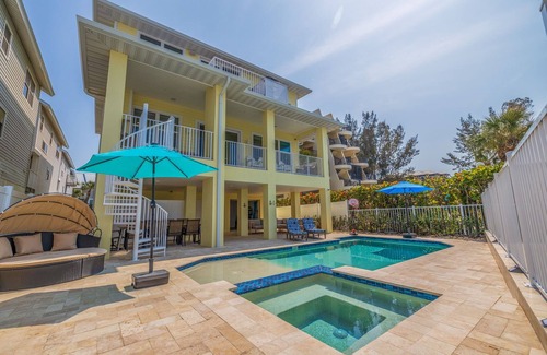 Indian Shores House | Beach Front Paradise is a Brand New Construction 7 Bedroom with POOL and Hot tub sleeps 18