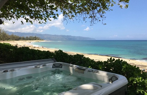 Haleiwa House | Beachfront Luxury Home With Spacious Yard North Shore of Oahu