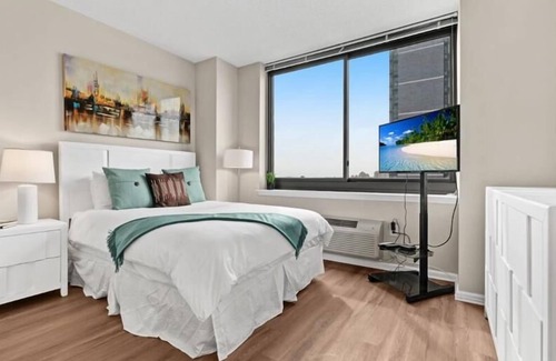 Hudson Exchange Apartment | Beautiful 1BR | Business Center | Jersey City by GLS