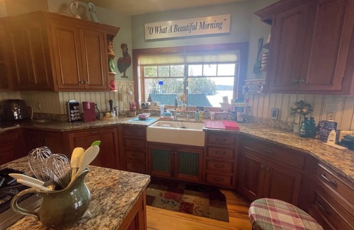 Meredith House | Beautiful Adirondack home faces west with huge sun deck and sleeps 10