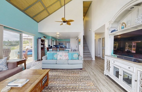 Waikoloa House | Beautiful home with incredible views, large deck & yard, pool, private hot tub