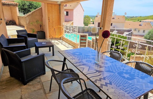 Biguglia House | Beautiful house with swimming pool terraces garden air conditioning wifi 10' from the sea