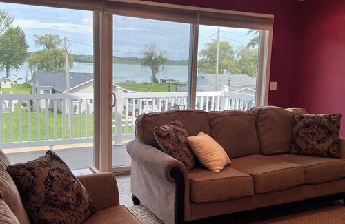 Allegan House | Beautiful Lake Views with Balcony - Elevated Ranch in Allegan