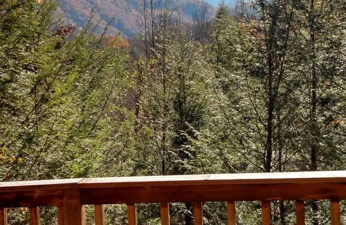 Gatlinburg Cabin | Beautiful Mountain View! WiFi & Linens included. Between Stoplights 1 and 2A