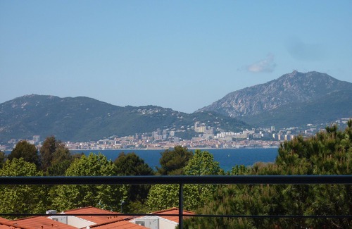 Grosseto-Prugna Apartment | Beautiful new apartment, terrace with SEA view of Ajaccio Gulf. Beach and shops within walking distance.
