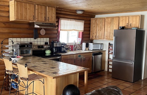 Twin Lakes House | Beautiful Serene Log-Adobe House Overlooking Twin Lakes - New Trex Deck!