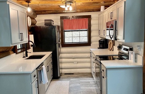 Garfield House | Beaver Lake Log Cabin, Lakefront on 6 Private Acres, 6 Person Hot Tub & Firepit