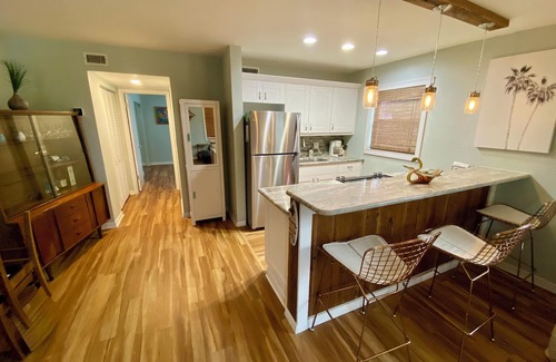 St. Pete Beach Apartment | Best bed on the beach! Steps from Upham/St Pete Beaches Mid Century Modern gem