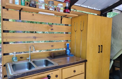 Mid America Apartment | Black Fox Den: A Woodland Glamp - Heated Tent!