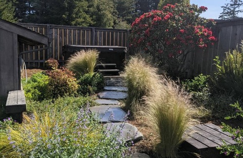 Sea Ranch Cottage | Blue Sky, light-filled cottage on the hillside